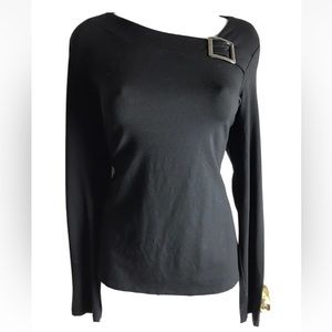 New $108 Bloomingdale's Collection FiftyNine Stretch Shirt Top- NWT Large L